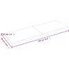 Bänkskiva badrum mörkbrun 180x60x(2-6) cm behandlat massivt trä vidaXL 180 x 60 x 6 cm – miniatyr 10