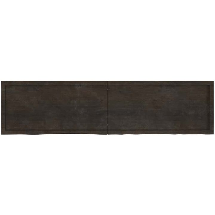 Bänkskiva badrum mörkbrun 200x50x(2-6) cm behandlat massivt trä vidaXL 200 x 50 x 6 cm – bild 4