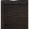 Bänkskiva badrum mörkbrun 200x50x(2-6) cm behandlat massivt trä vidaXL 200 x 50 x 6 cm – miniatyr 7