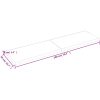 Bänkskiva badrum mörkbrun 200x50x(2-6) cm behandlat massivt trä vidaXL 200 x 50 x 6 cm – miniatyr 10