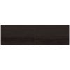 Bänkskiva badrum mörkbrun 200x60x(2-4) cm behandlat massivt trä vidaXL 200 x 60 x 4 cm – miniatyr 3