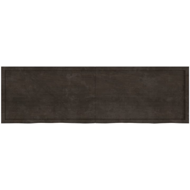 Bänkskiva badrum mörkbrun 200x60x(2-4) cm behandlat massivt trä vidaXL 200 x 60 x 4 cm – bild 4