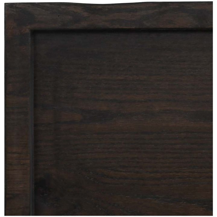 Bänkskiva badrum mörkbrun 220x50x(2-4) cm behandlat massivt trä vidaXL 220 x 50 x 4 cm – bild 7