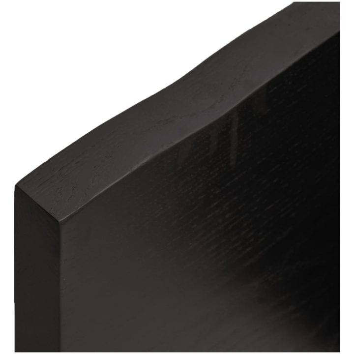 Bänkskiva badrum mörkbrun 220x50x(2-4) cm behandlat massivt trä vidaXL 220 x 50 x 4 cm – bild 8