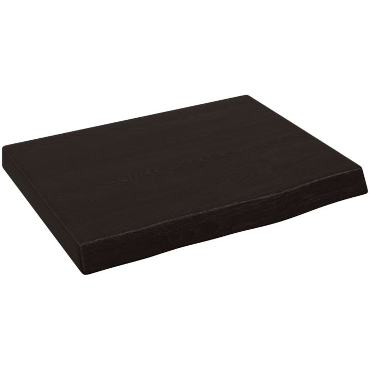 Bänkskiva badrum mörkbrun 40x30x(2-4) cm behandlat massivt trä vidaXL 40 x 30 x 4 cm – bild 2