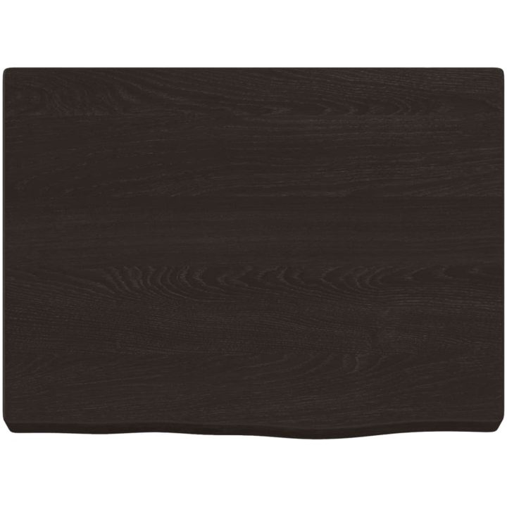 Bänkskiva badrum mörkbrun 40x30x(2-4) cm behandlat massivt trä vidaXL 40 x 30 x 4 cm – bild 3