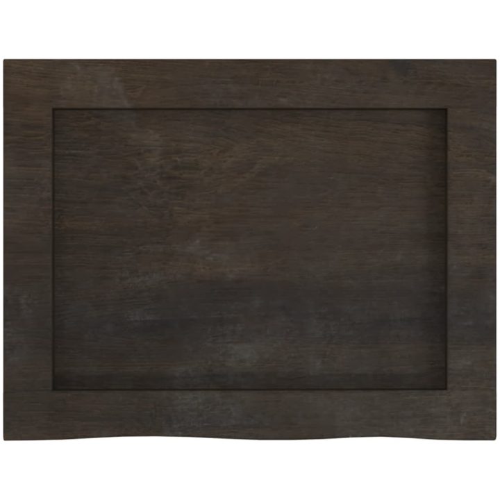 Bänkskiva badrum mörkbrun 40x30x(2-4) cm behandlat massivt trä vidaXL 40 x 30 x 4 cm – bild 4