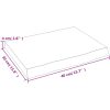 Bänkskiva badrum mörkbrun 40x30x(2-4) cm behandlat massivt trä vidaXL 40 x 30 x 4 cm – miniatyr 8