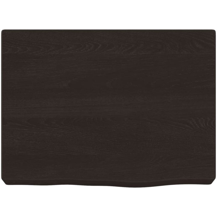 Bänkskiva badrum mörkbrun 40x30x(2-6) cm behandlat massivt trä vidaXL 40 x 30 x 6 cm – bild 3