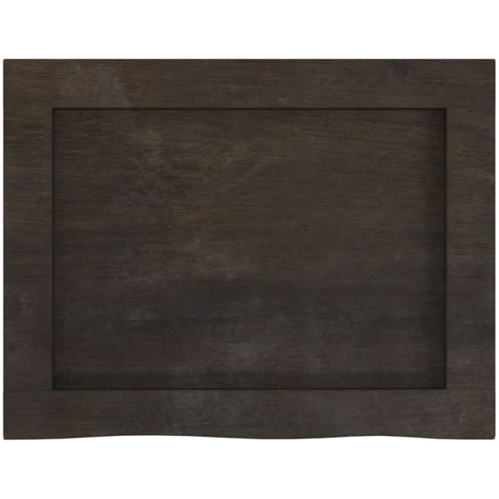Bänkskiva badrum mörkbrun 40x30x(2-6) cm behandlat massivt trä vidaXL 40 x 30 x 6 cm – bild 4