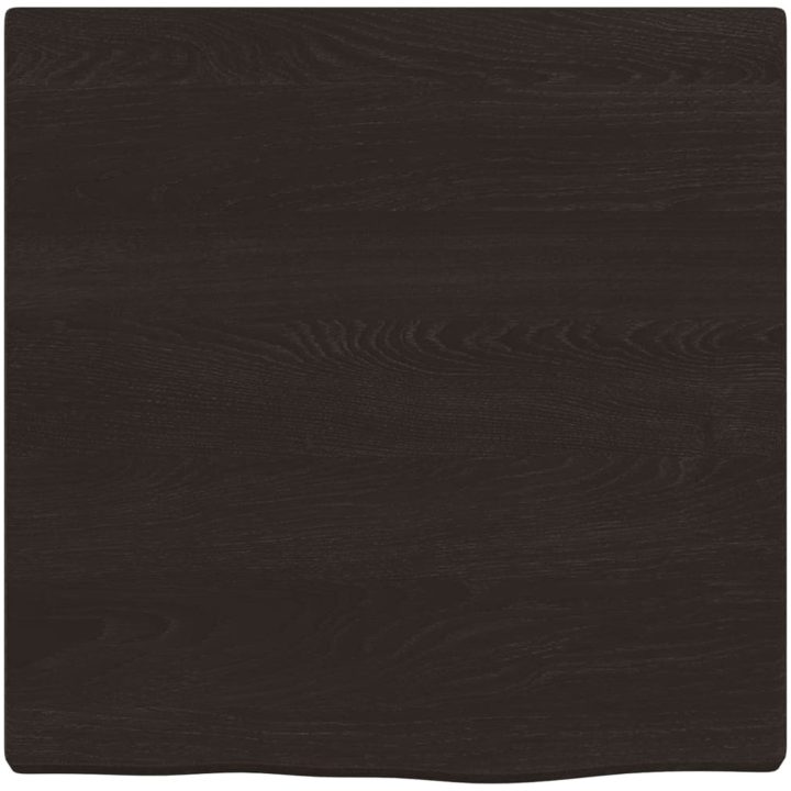 Bänkskiva badrum mörkbrun 40x40x(2-4) cm behandlat massivt trä vidaXL 40 x 40 x 4 cm – bild 3