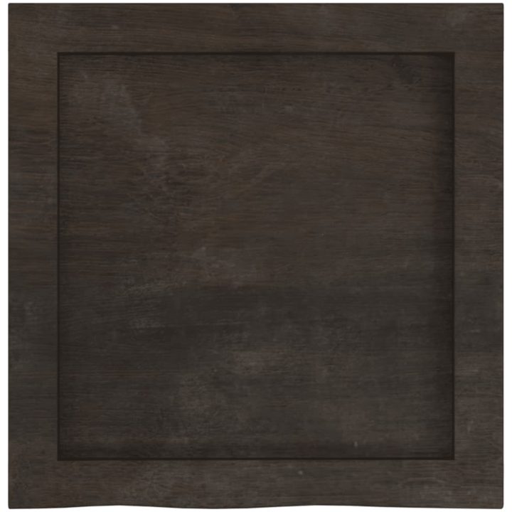 Bänkskiva badrum mörkbrun 40x40x(2-4) cm behandlat massivt trä vidaXL 40 x 40 x 4 cm – bild 4