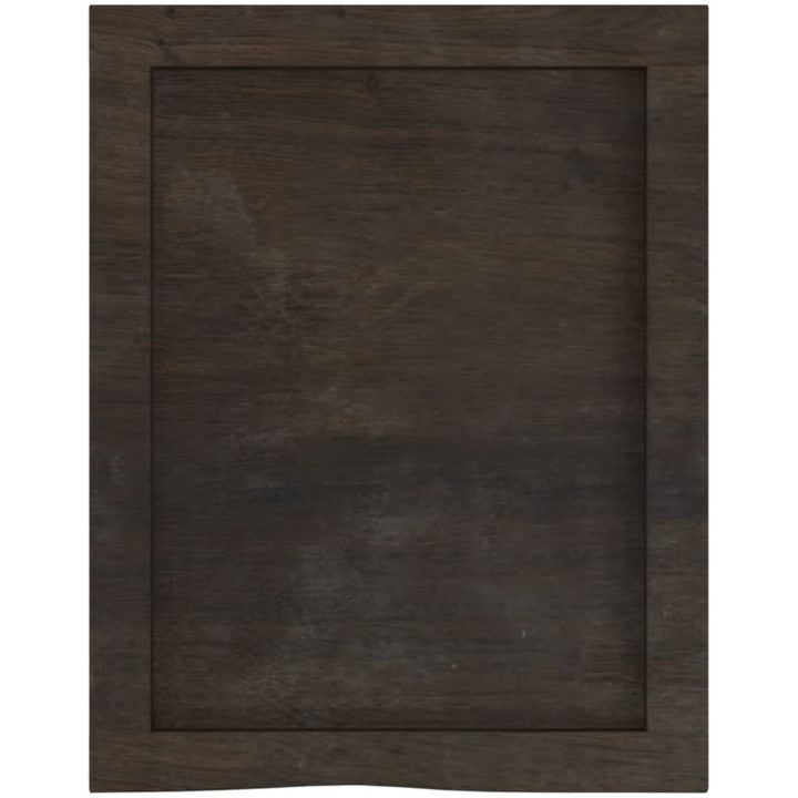 Bänkskiva badrum mörkbrun 40x50x(2-4) cm behandlat massivt trä vidaXL 40 x 50 x 4 cm – bild 4