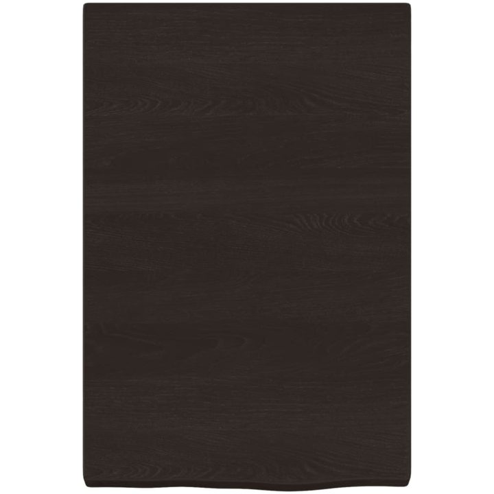 Bänkskiva badrum mörkbrun 40x60x(2-4) cm behandlat massivt trä vidaXL 40 x 60 x 4 cm – bild 3