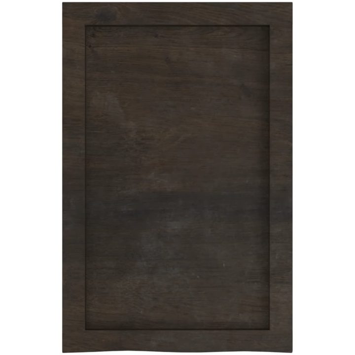 Bänkskiva badrum mörkbrun 40x60x(2-4) cm behandlat massivt trä vidaXL 40 x 60 x 4 cm – bild 4