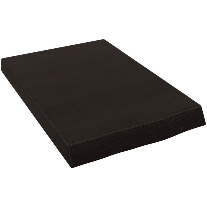Bänkskiva badrum mörkbrun 40x60x(2-6) cm behandlat massivt trä vidaXL 40 x 60 x 6 cm – bild 2