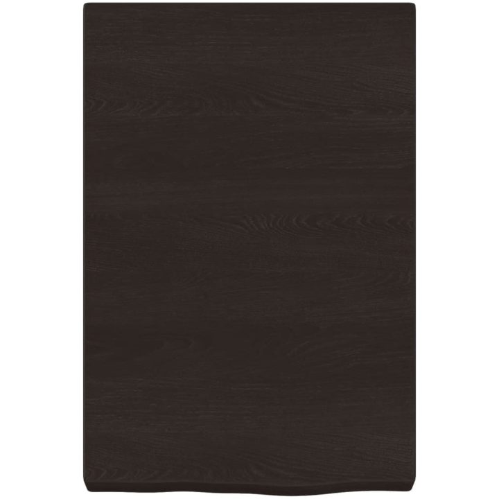 Bänkskiva badrum mörkbrun 40x60x(2-6) cm behandlat massivt trä vidaXL 40 x 60 x 6 cm – bild 3