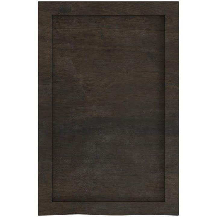 Bänkskiva badrum mörkbrun 40x60x(2-6) cm behandlat massivt trä vidaXL 40 x 60 x 6 cm – bild 4