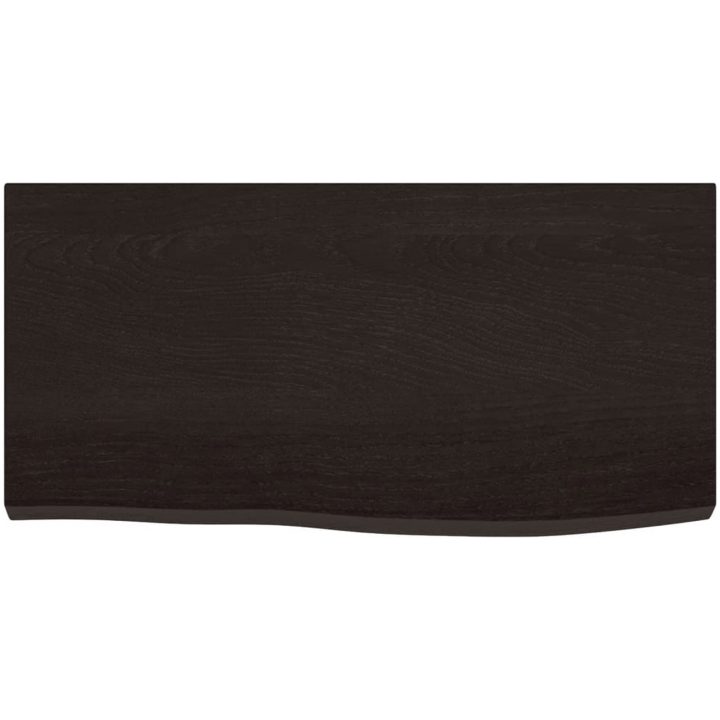 Bänkskiva badrum mörkbrun 60x30x(2-4) cm behandlat massivt trä vidaXL 60 x 30 x 4 cm – bild 3