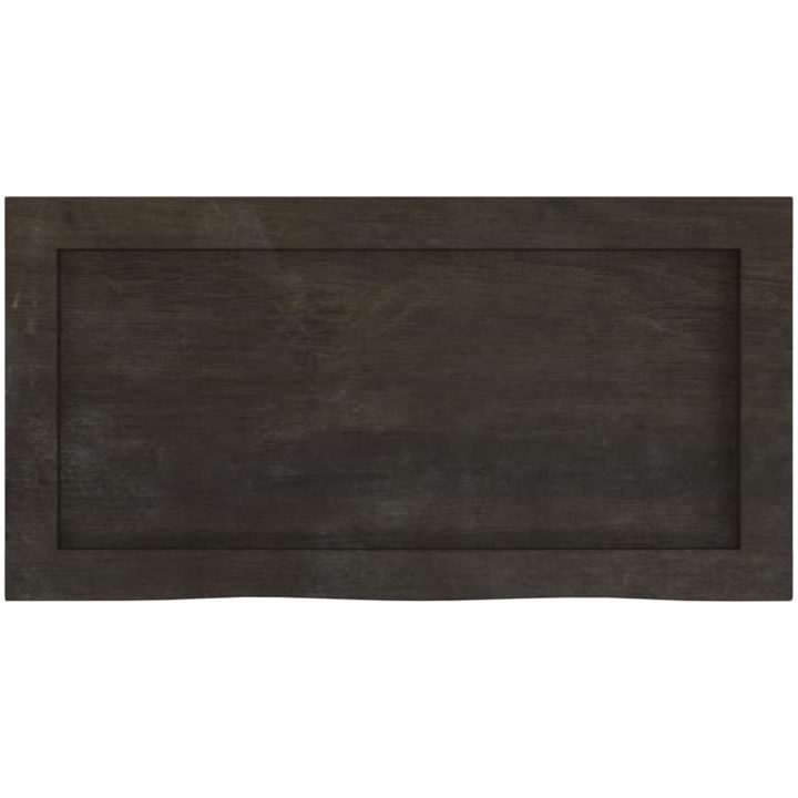 Bänkskiva badrum mörkbrun 60x30x(2-4) cm behandlat massivt trä vidaXL 60 x 30 x 4 cm – bild 4