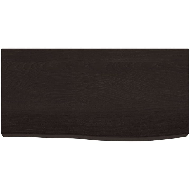 Bänkskiva badrum mörkbrun 60x30x(2-6) cm behandlat massivt trä vidaXL 60 x 30 x 6 cm – bild 3