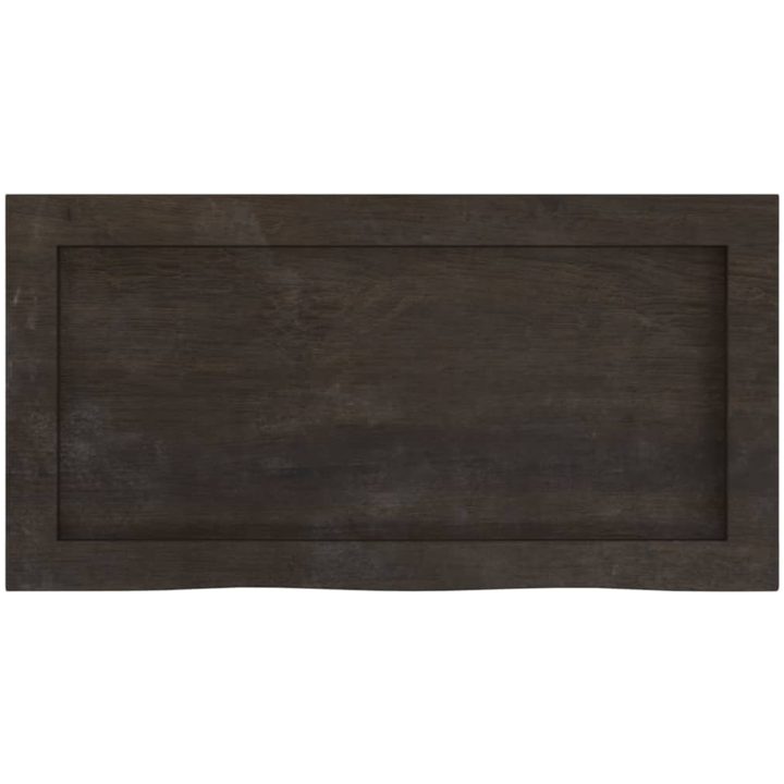 Bänkskiva badrum mörkbrun 60x30x(2-6) cm behandlat massivt trä vidaXL 60 x 30 x 6 cm – bild 4