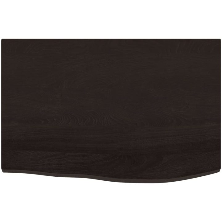 Bänkskiva badrum mörkbrun 60x40x(2-4) cm behandlat massivt trä vidaXL 60 x 40 x 4 cm – bild 3