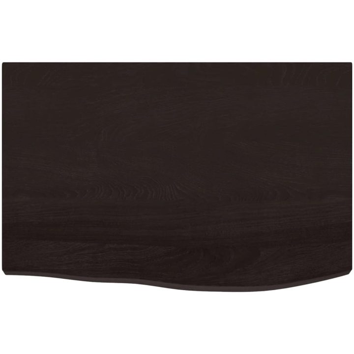 Bänkskiva badrum mörkbrun 60x40x(2-6) cm behandlat massivt trä vidaXL 60 x 40 x 6 cm – bild 3