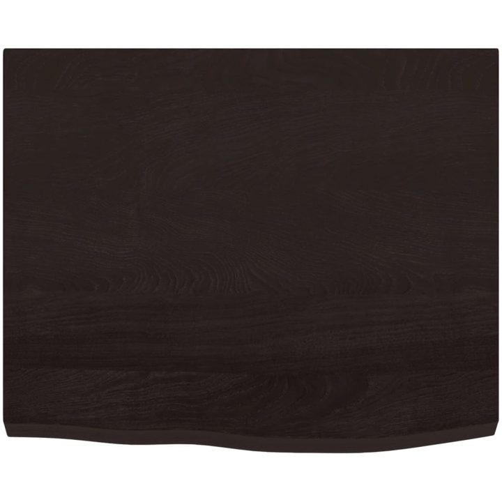 Bänkskiva badrum mörkbrun 60x60x(2-4) cm behandlat massivt trä vidaXL 60 x 60 x 4 cm – bild 3