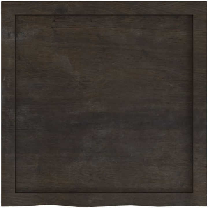 Bänkskiva badrum mörkbrun 60x60x(2-4) cm behandlat massivt trä vidaXL 60 x 60 x 4 cm – bild 4