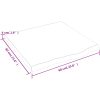 Bänkskiva badrum mörkbrun 60x60x(2-4) cm behandlat massivt trä vidaXL 60 x 60 x 4 cm – miniatyr 8
