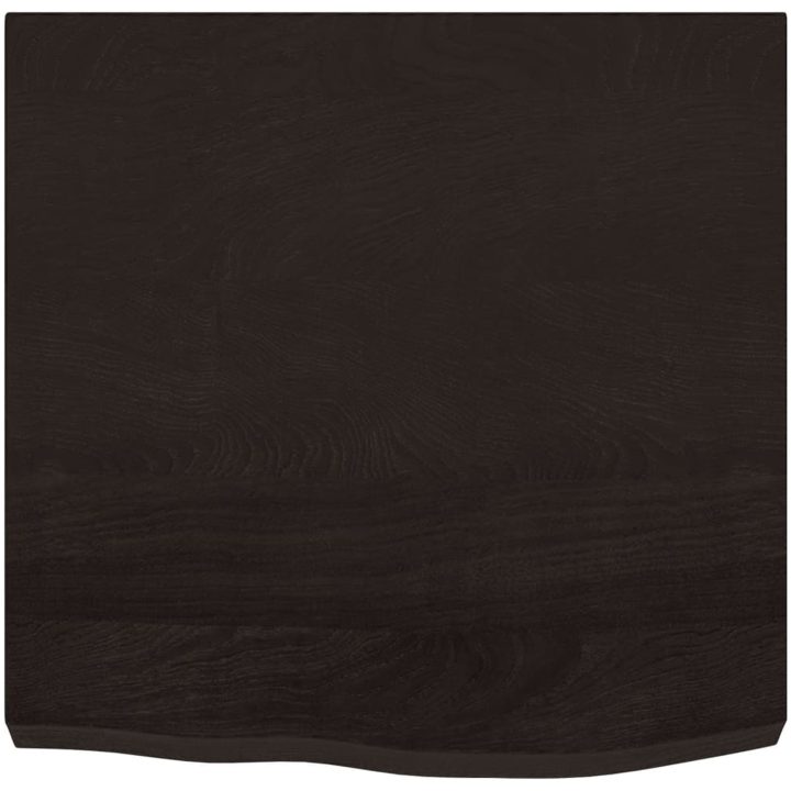 Bänkskiva badrum mörkbrun 60x60x(2-6) cm behandlat massivt trä vidaXL 60 x 60 x 6 cm – bild 3