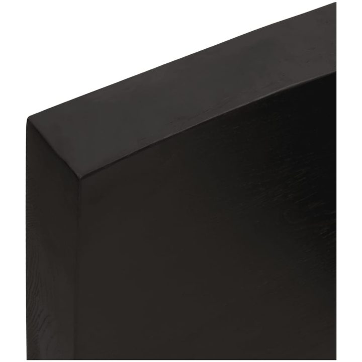 Bänkskiva badrum mörkbrun 60x60x(2-6) cm behandlat massivt trä vidaXL 60 x 60 x 6 cm – bild 7