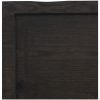 Bänkskiva badrum mörkbrun 80x60x(2-4) cm behandlat massivt trä vidaXL 80 x 60 x 4 cm – miniatyr 6