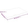 Bänkskiva badrum mörkbrun 80x60x(2-4) cm behandlat massivt trä vidaXL 80 x 60 x 4 cm – miniatyr 8