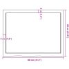 Bänkskiva badrum mörkbrun 80x60x(2-4) cm behandlat massivt trä vidaXL 80 x 60 x 4 cm – miniatyr 9