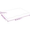 Bänkskiva badrum mörkbrun 80x60x(2-6) cm behandlat massivt trä vidaXL 80 x 60 x 6 cm – miniatyr 8