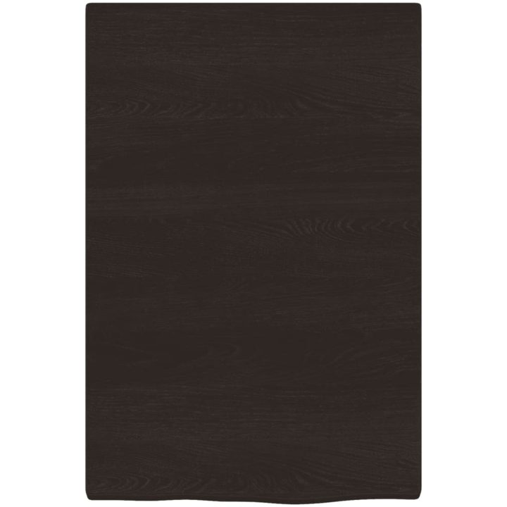 Bänkskiva badrum mörkbrun behandlat massivt trä vidaXL 40 x 60 x 2 cm – bild 3