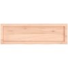 Bänkskiva för badrum 100x30x(2-4) cm obehandlat massivt trä vidaXL 100 x 30 x 4 cm – miniatyr 4