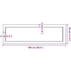 Bänkskiva för badrum 100x30x(2-4) cm obehandlat massivt trä vidaXL 100 x 30 x 4 cm – miniatyr 9