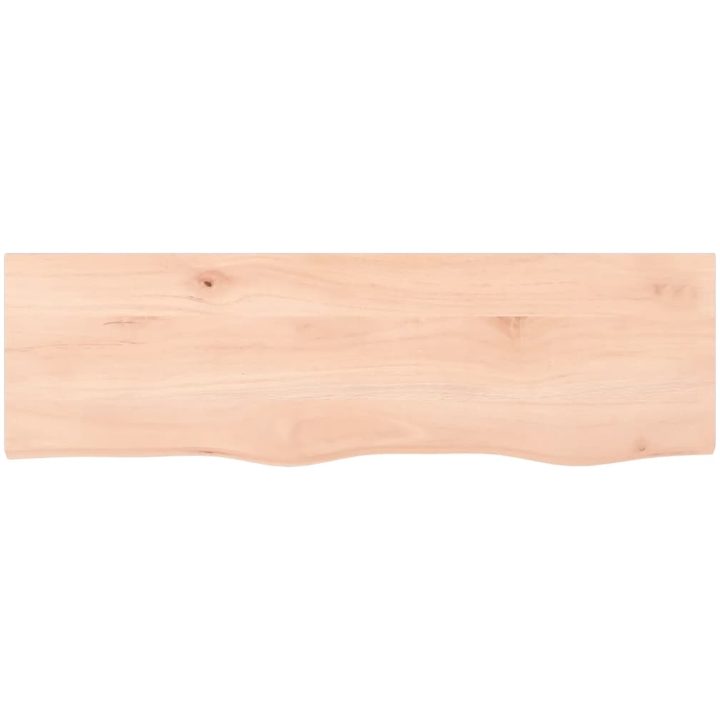 Bänkskiva för badrum 100x30x(2-6) cm obehandlat massivt trä vidaXL 100 x 30 x 6 cm – bild 3