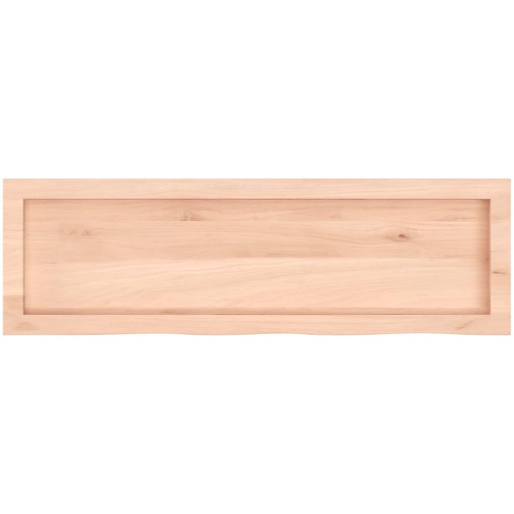 Bänkskiva för badrum 100x30x(2-6) cm obehandlat massivt trä vidaXL 100 x 30 x 6 cm – bild 4
