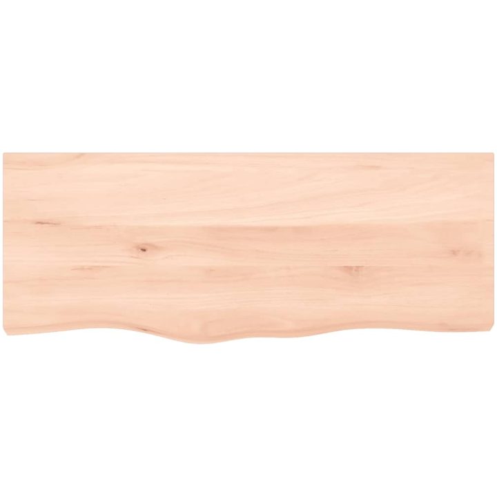 Bänkskiva för badrum 100x40x(2-4) cm obehandlat massivt trä vidaXL 100 x 40 x 4 cm – bild 3