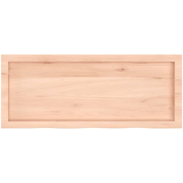 Bänkskiva för badrum 100x40x(2-4) cm obehandlat massivt trä vidaXL 100 x 40 x 4 cm – bild 4
