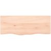 Bänkskiva för badrum 100x40x(2-6) cm obehandlat massivt trä vidaXL 100 x 40 x 6 cm – miniatyr 3