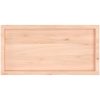 Bänkskiva för badrum 100x50x(2-4) cm obehandlat massivt trä vidaXL 100 x 50 x 4 cm – miniatyr 4