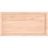Bänkskiva för badrum 100x50x(2-6) cm obehandlat massivt trä vidaXL 100 x 50 x 6 cm – miniatyr 4