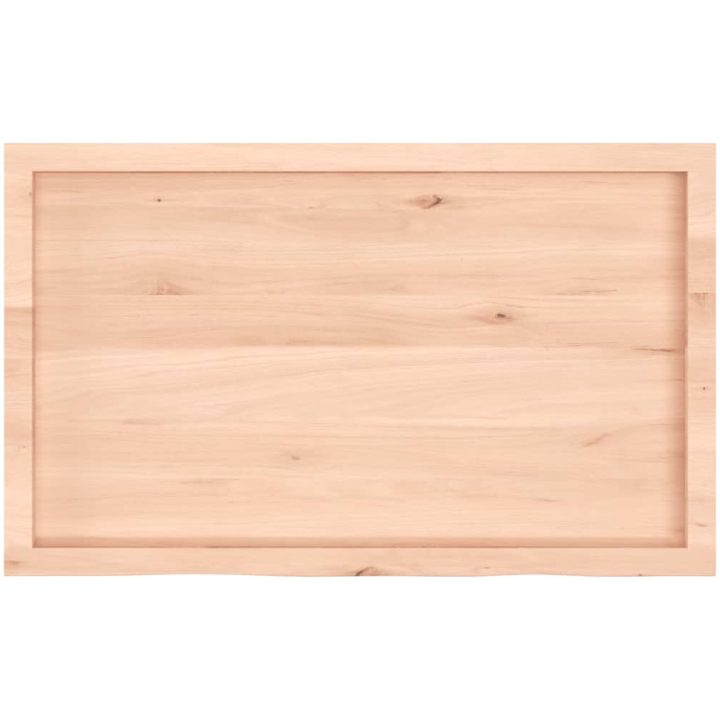 Bänkskiva för badrum 100x60x(2-4) cm obehandlat massivt trä vidaXL 100 x 60 x 4 cm – bild 4