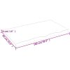 Bänkskiva för badrum 100x60x(2-4) cm obehandlat massivt trä vidaXL 100 x 60 x 4 cm – miniatyr 8