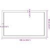 Bänkskiva för badrum 100x60x(2-4) cm obehandlat massivt trä vidaXL 100 x 60 x 4 cm – miniatyr 9